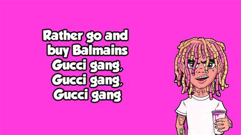 gucci gang text lil pump|gucci gang lil pump lyrics.